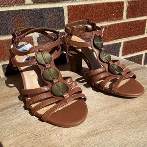 Brown Gladiator Sandals w/ heel
